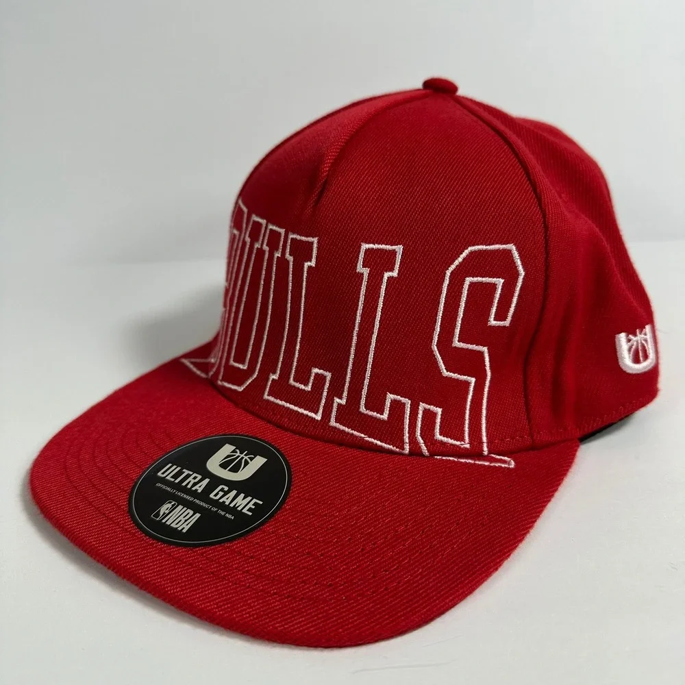 Chicago Bulls Ultra Game NBA Red Snapback Hat Cap Adjustable Adult‎ OSFM